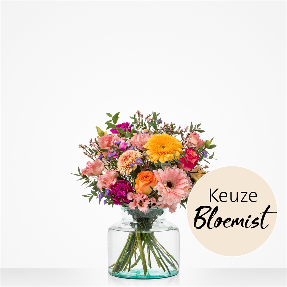 Rond boeket bont - Keuze bloemist